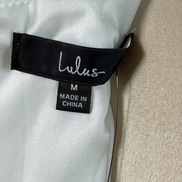 NWT Lulus Enticing Endeavors Square Neck Wide Leg Jumpsuit White Size M - Picture 10 of 13